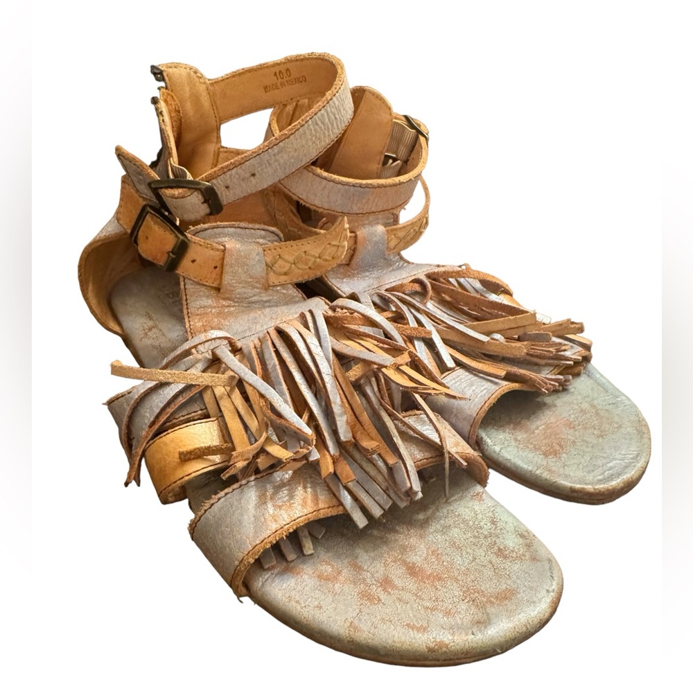 Bed-Stu Alena Fringe Leather Sandals Sz 10